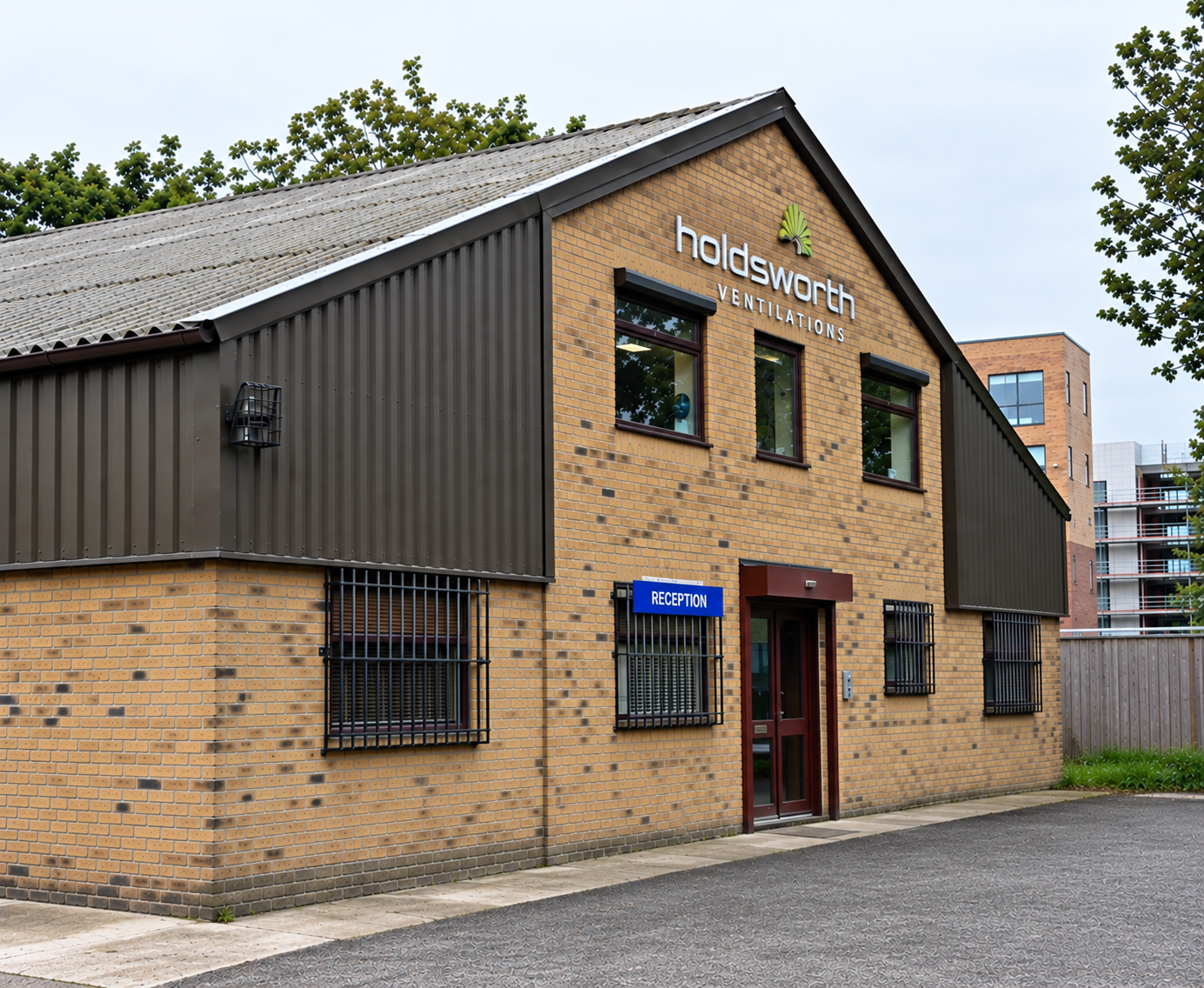 The Holdsworth Ventilations building at Greenside Works, Burslem